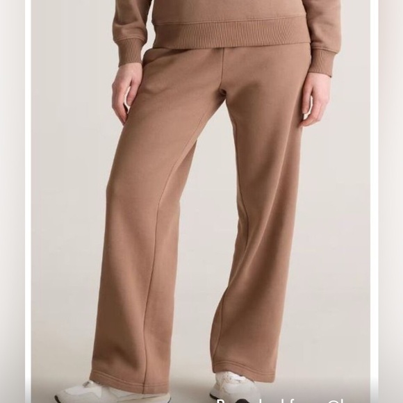 Quince Pants - Quince Organic Heavyweight Fleece Straight Leg Sweatpants Sz L NEW Tan